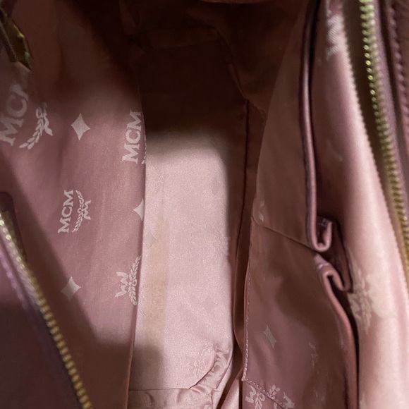 MCM pink-purple tote bag with zipper - Picture 3 of 6